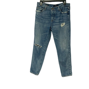 Lucky Brand Sienna Slim boyfriend button fly Distressed size 6/28 Blue Jeans